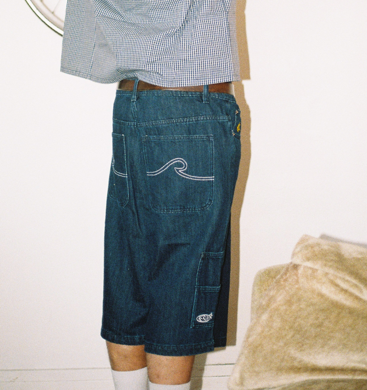 Rerun Denim Flow Shorts