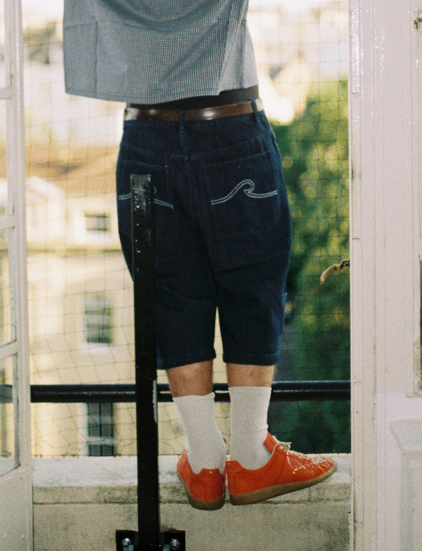 Rerun Denim Flow Shorts