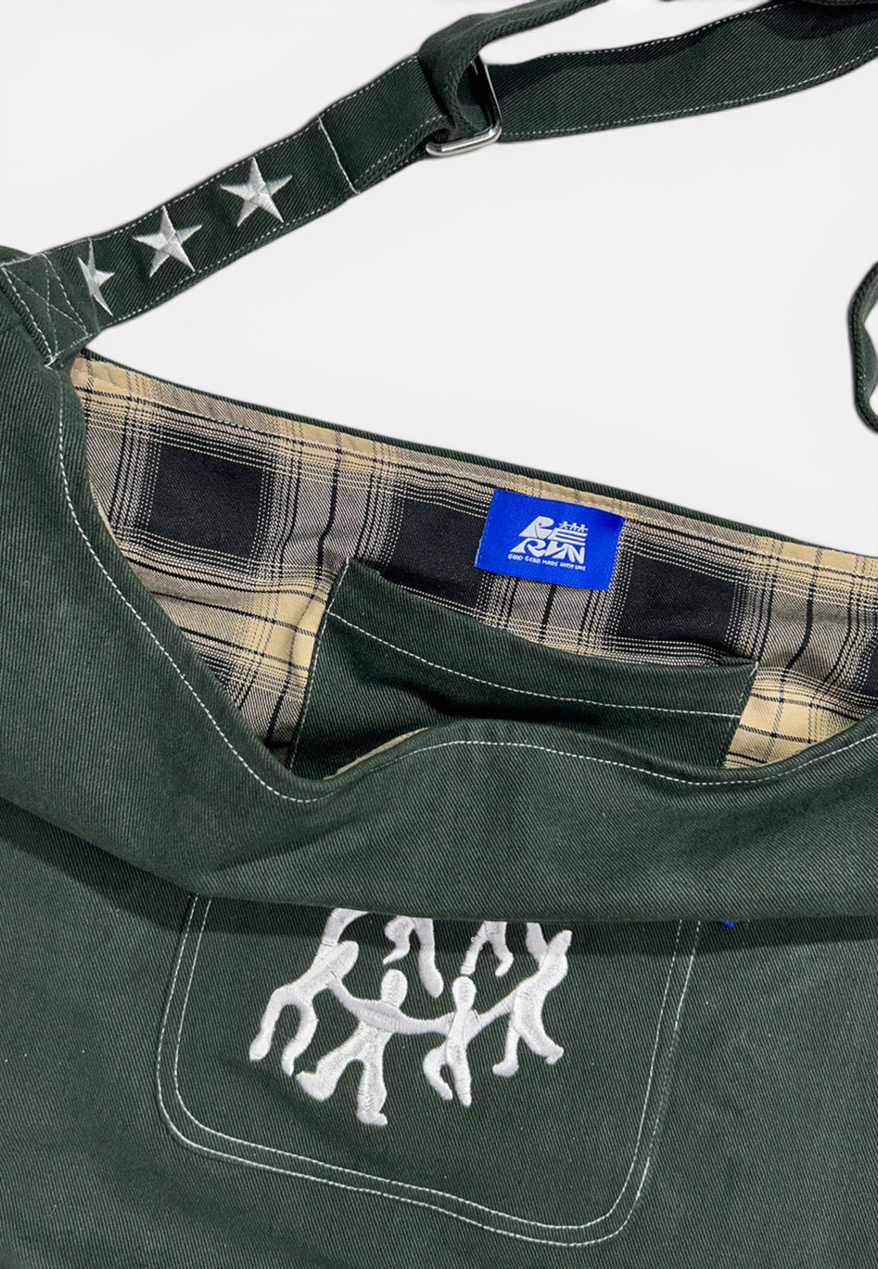 メンズ RERUN CARGO BAG ブラック ショルダー y2k greeny