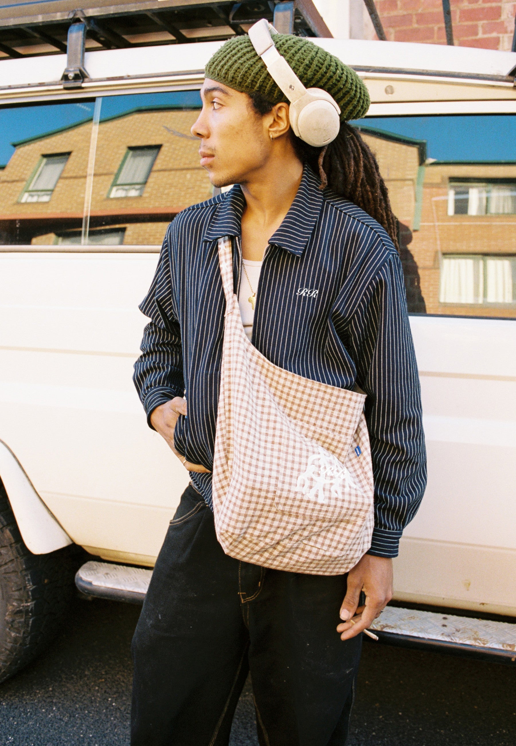 Cargo Bag (Gingham Brown)