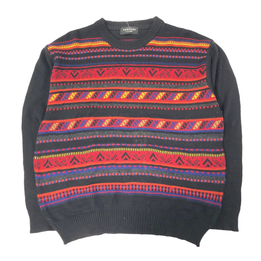 L 90s Vintage Knit Sweatshirt