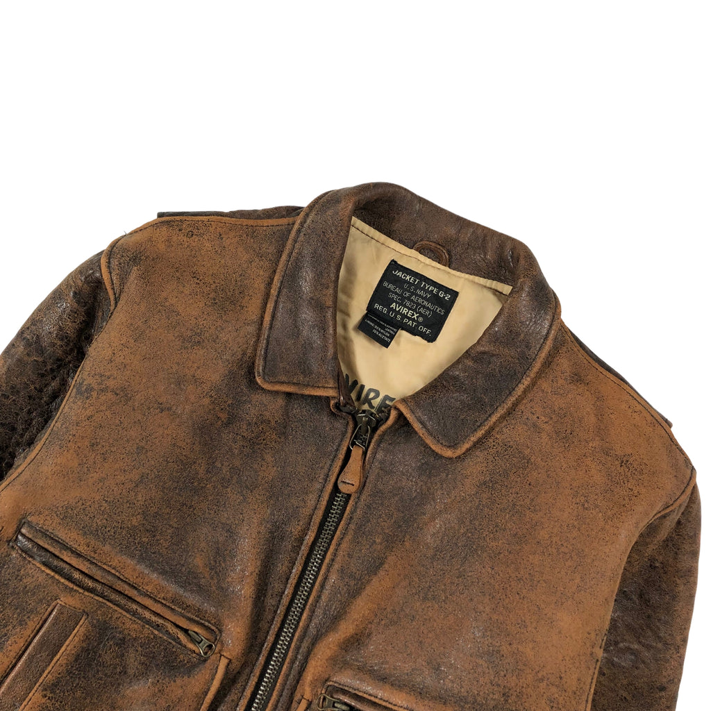 L 90s Avirex Leather Jacket